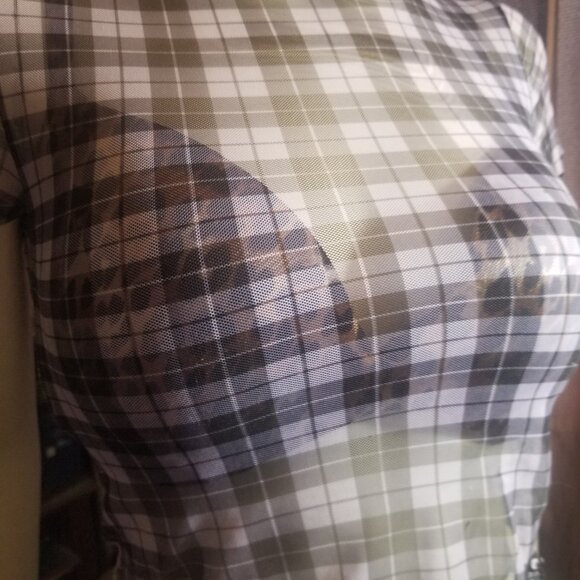 Divided Purple See through crop top - Picture 3 of 4